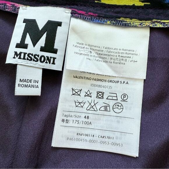 Missoni silk wide leg pants size 48IT or 12US Authentic Retail 450$ - Picture 5 of 9